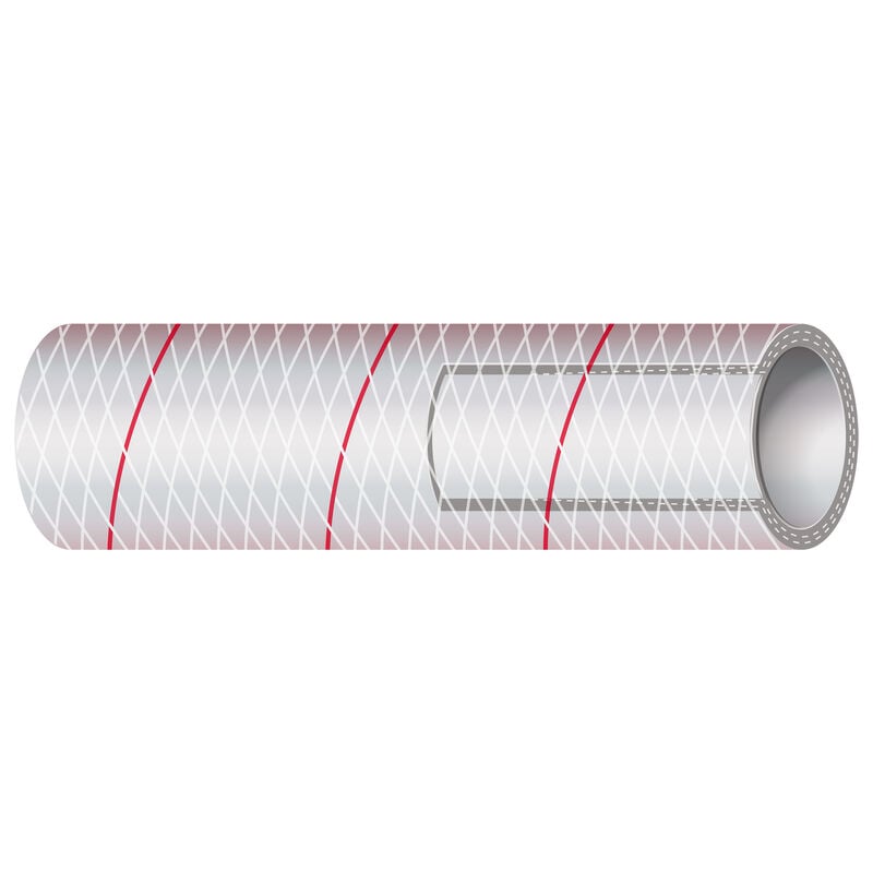 Shields 1-1/2" Polyester-Reinforced Red-Tracer Tubing, 50'L image number 1