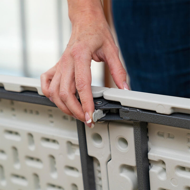 Peakform 4' Adjustable Fold-in-Half Table, White image number 13