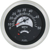 Sierra Black Sterling 3" Speedometer/Fuel Gauge