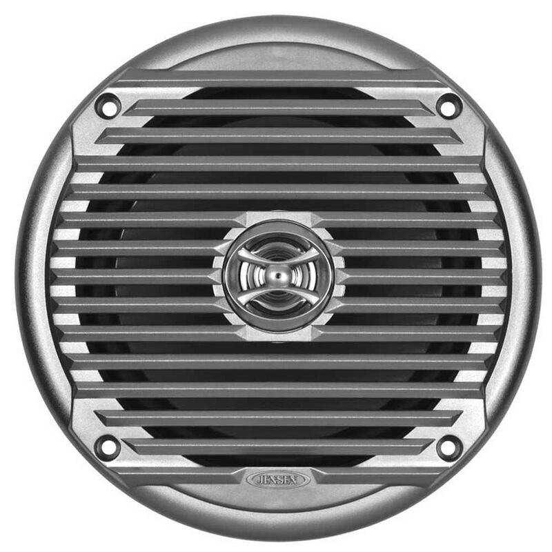 Jensen 6.5" Coaxial Waterproof RV Outdoor Speakers 2-Pack, Silver image number 1
