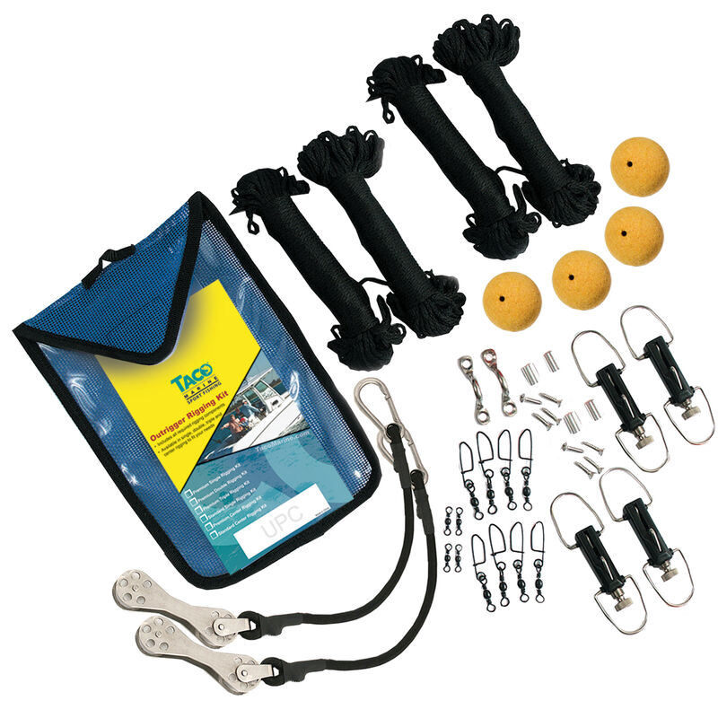 Taco Premium Outrigger Double Rigging Kit with 200' of Black Line image number 1