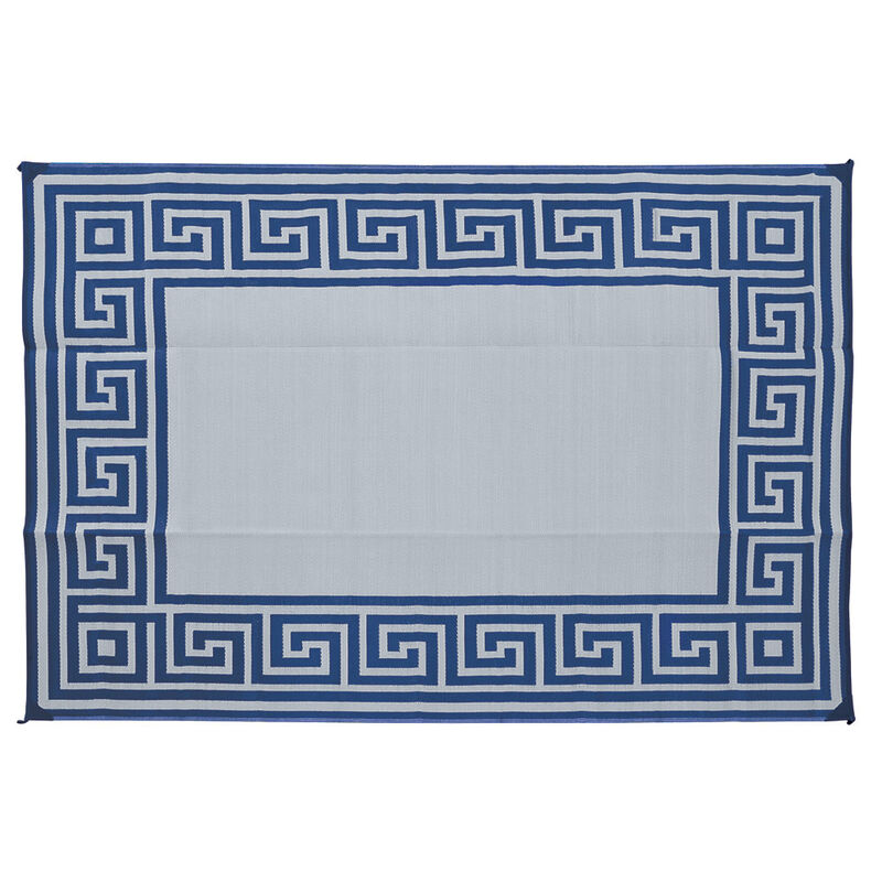 Greek Key Mats, 6&rsquo; x 9&rsquo; Navy/Gray  image number 2