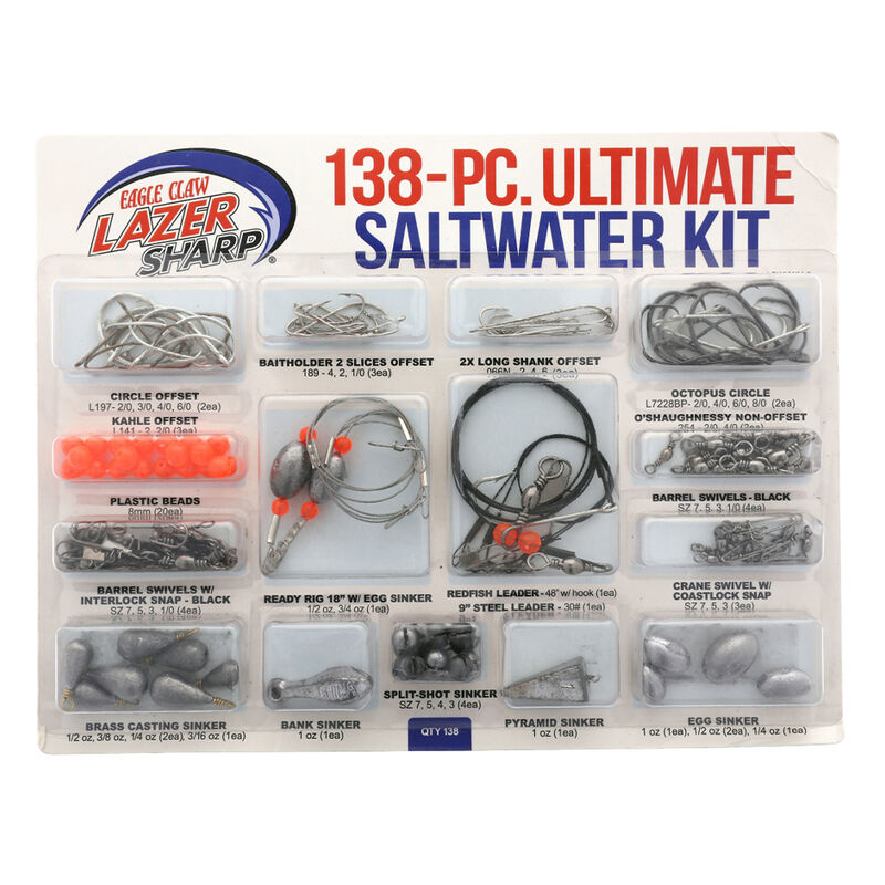 Eagle Claw Lazer Sharp 138-Piece Ultimate Saltwater Kit image number 1