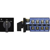 Blue Sea AC Source Selection Rotary Switch: 3 Sources, 4 Poles, 2+OFF Positions