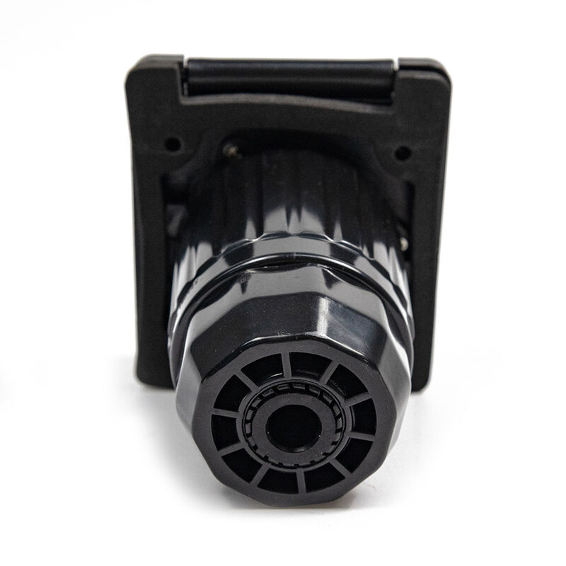 Electric World 50A Black RV Inlet with Stainless Steel Cover image number 6