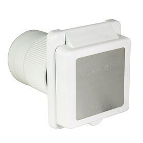 Marinco ParkPower 50-Amp 125V/250V White Inlet with Stainless Steel Trim