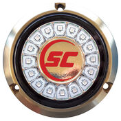 Shadow-Caster Single-Color Bronze Underwater Light – 16 LEDs, Cool Red