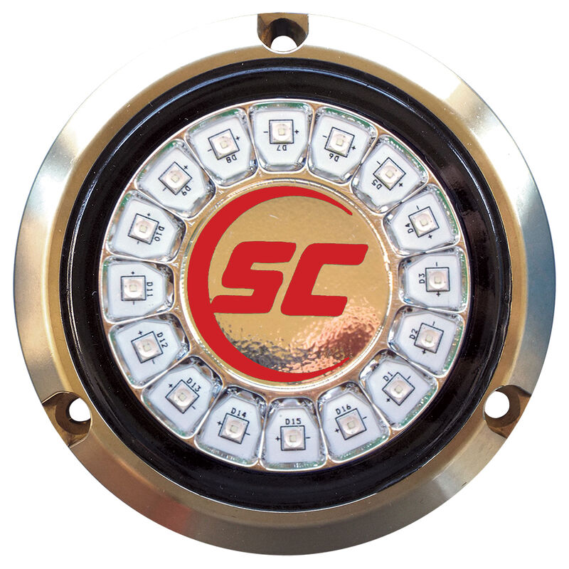 Shadow-Caster Single-Color Bronze Underwater Light – 16 LEDs, Cool Red image number 1