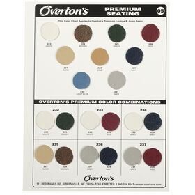 Overton's Premium Boat Seat Vinyl Sample Card