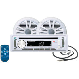 Boss MCK648W.6 AM/FM/CD/MP3 Marine Receiver Package