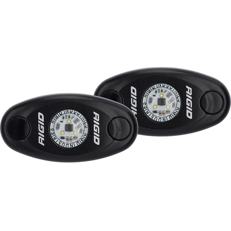 RIGID A-Series Black Low Power LED Light Pair - Neon White image number 1