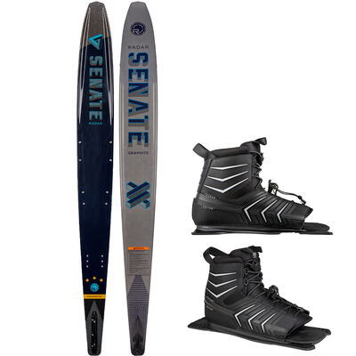 Radar Senate Graphite Slalom Waterski with Vector Bindings