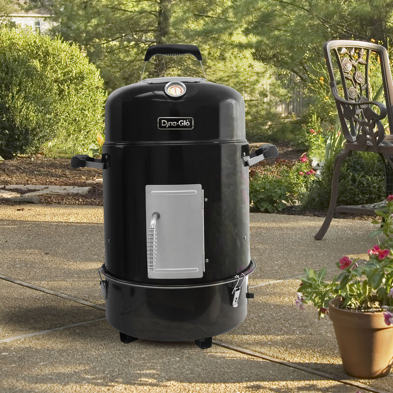 Dyna-Glo Compact Charcoal Bullet Smoker, High Gloss Black image number 3