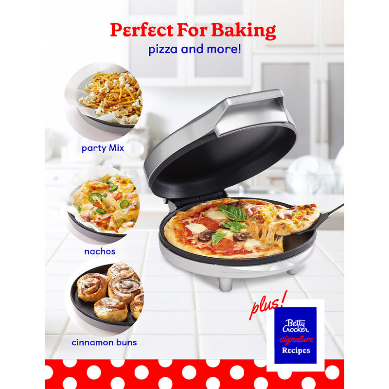 Betty Crocker 8" Travel Pizza Maker Plus, Silver image number 2
