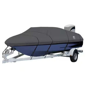 Classic Accessories StormPro Heavy-Duty Trailerable V-Hull I/O Boat Cover, Fits 21'6"-22'6"L, 96"W Boats