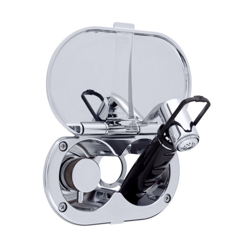 Ambassador Marine Aidack Transom Shower, Hot/Cold, Hammer-Head Sprayer, Chrome/Black image number 2