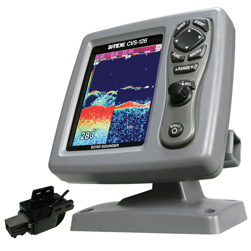 Si-Tex CVS-126 Dual Frequency Echo Sounder With 250/50/200ST-CX TM Triducer image number 1