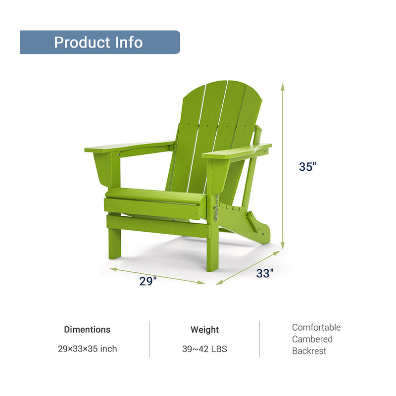 Upland Folding Adirondack Chair image number 6