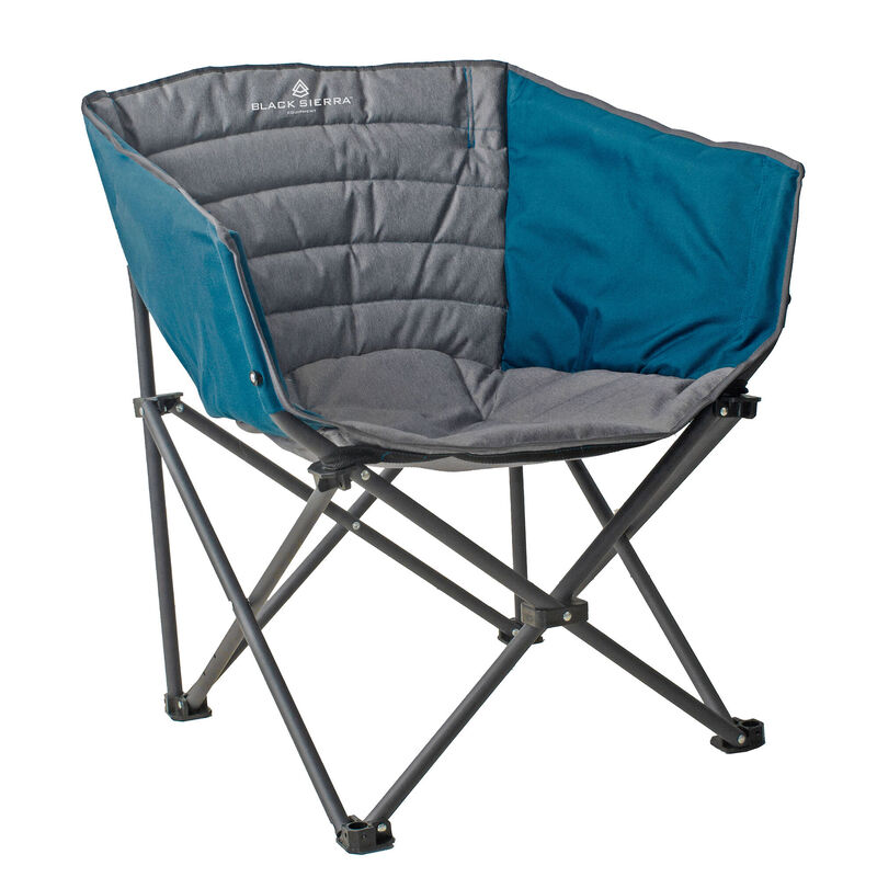 Black Sierra Padded Barrel Quad Chair image number 1