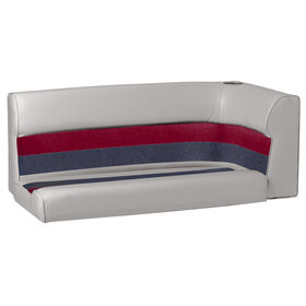 Toonmate Deluxe Pontoon Left-Side Corner Couch Top - Gray/Red/Charcoal