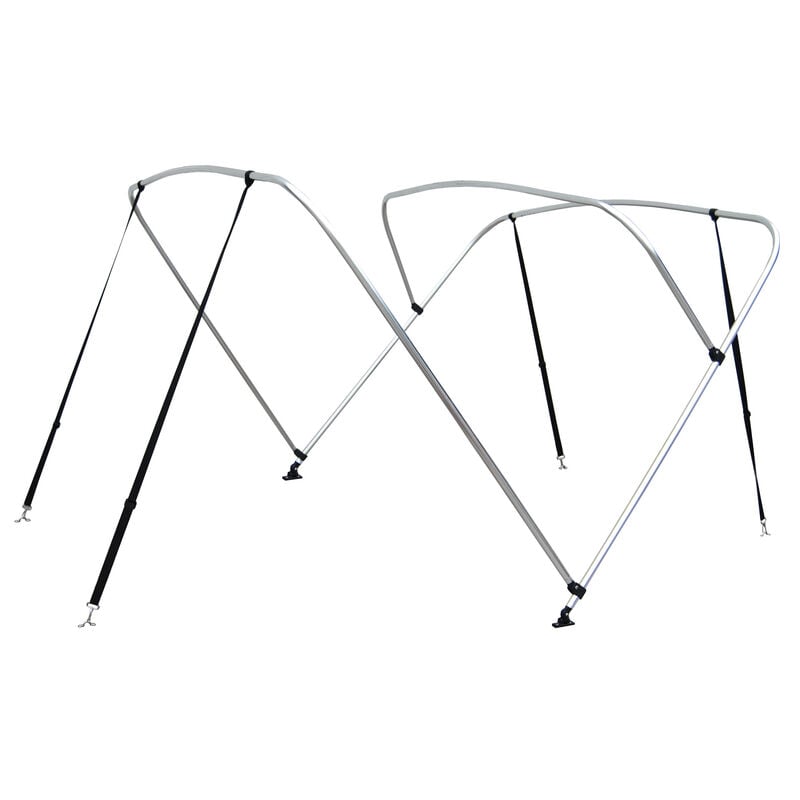 Shademate Bimini Top 4-Bow Aluminum Frame Only, 8'L x 42"H, 61"-66" Wide image number 1