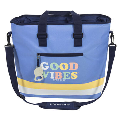 Life is Good Daisy 36-Can Cooler Tote, Blue