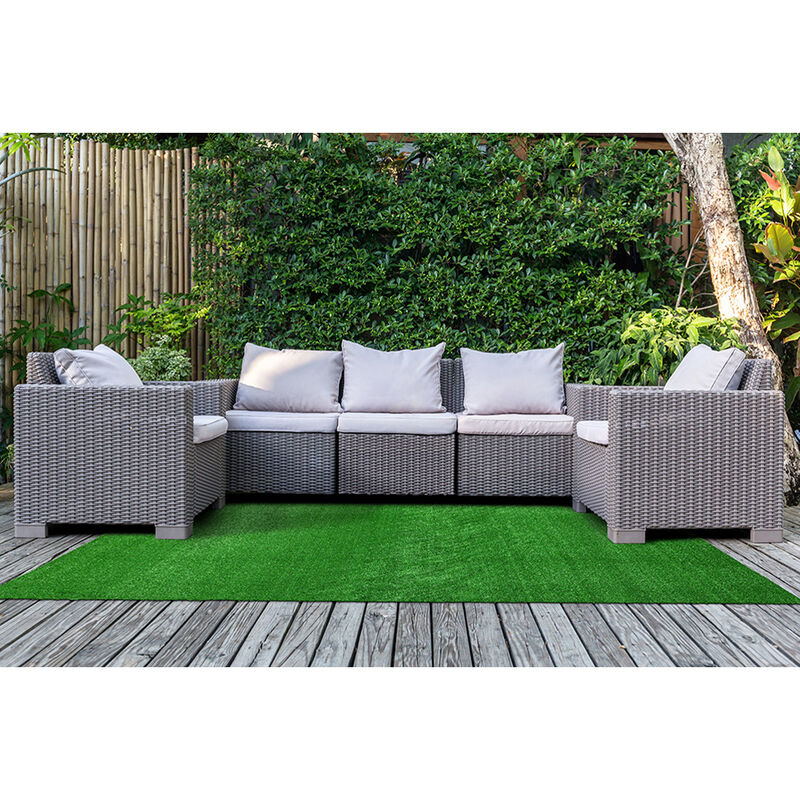 Garland Artificial Grass 12ft x 18ft Large Indoor/Outdoor Area Rug - Green  image number 2
