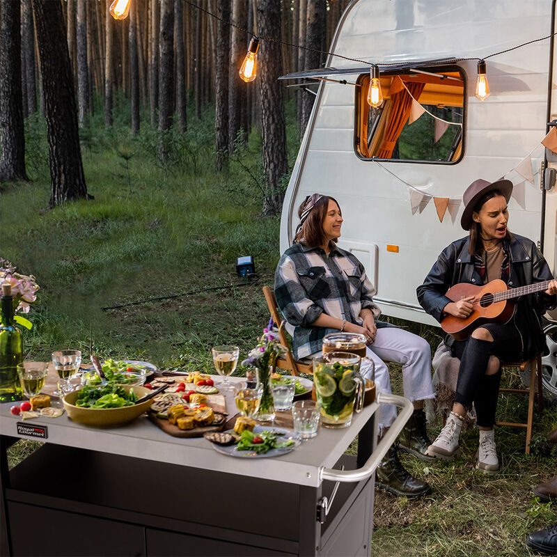 Royal Gourmet Movable Grill Prep Table with Storage image number 5