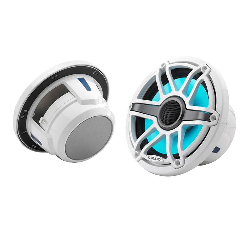 JL Audio M6 Series 7.7" Marine Coaxial Speakers w/ Transflective LED Lighting| Gloss White