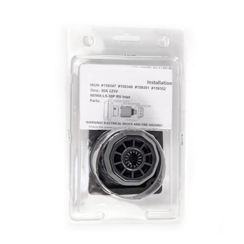 Electric World 30A RV Inlet in Black, ETL Certified Twist-Lock  image number 9