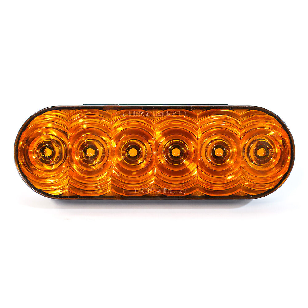 Optronics STL111AB 6" Oval 22 LED Amber Stop/Turn/Tail Light – Truck/Trailer, Pair