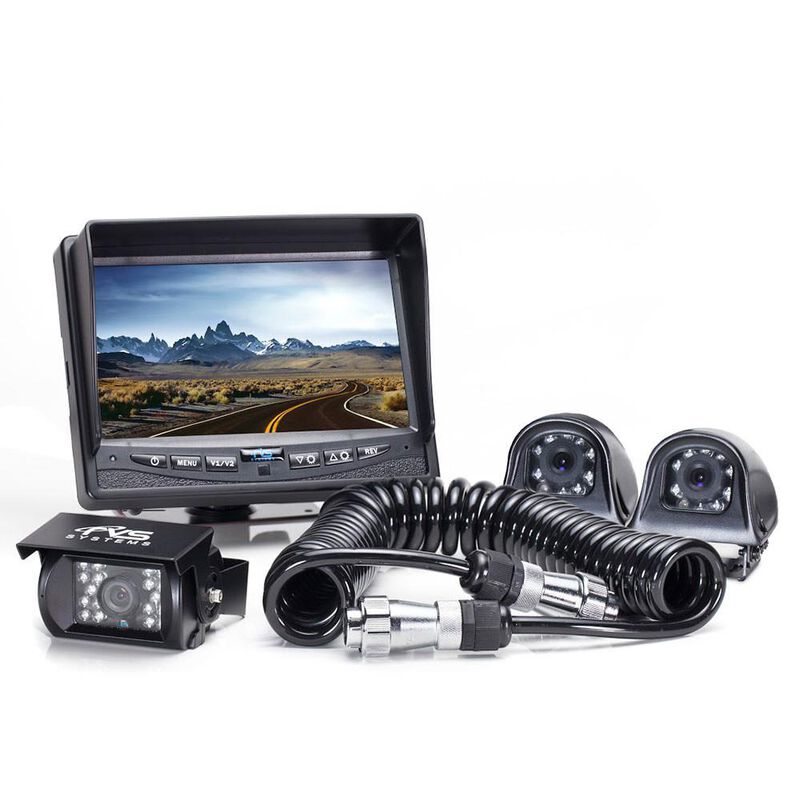 Rear View Camera System - Three Backup and Side Camera System with Quick Connect/Disconnect Kit image number 1