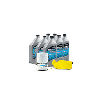 Quicksilver Oil Change Kit, 25W-40, Mercury L6 Verado 4-Stroke Engines