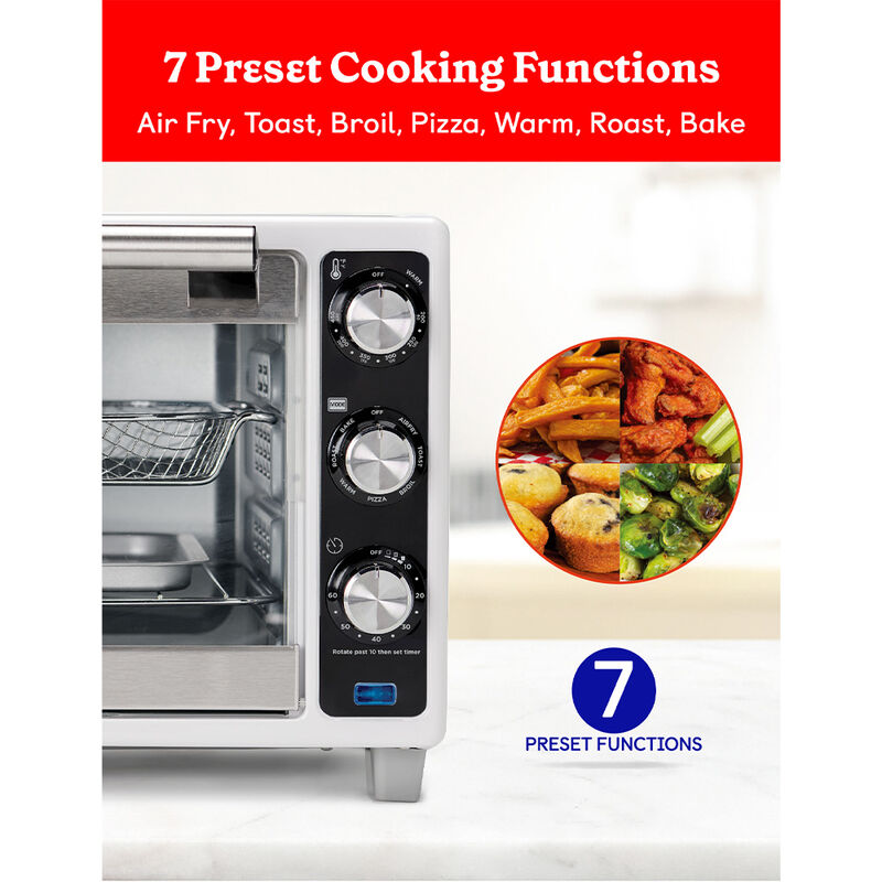 Betty Crocker Air Fryer Convection Toaster Oven, White image number 4