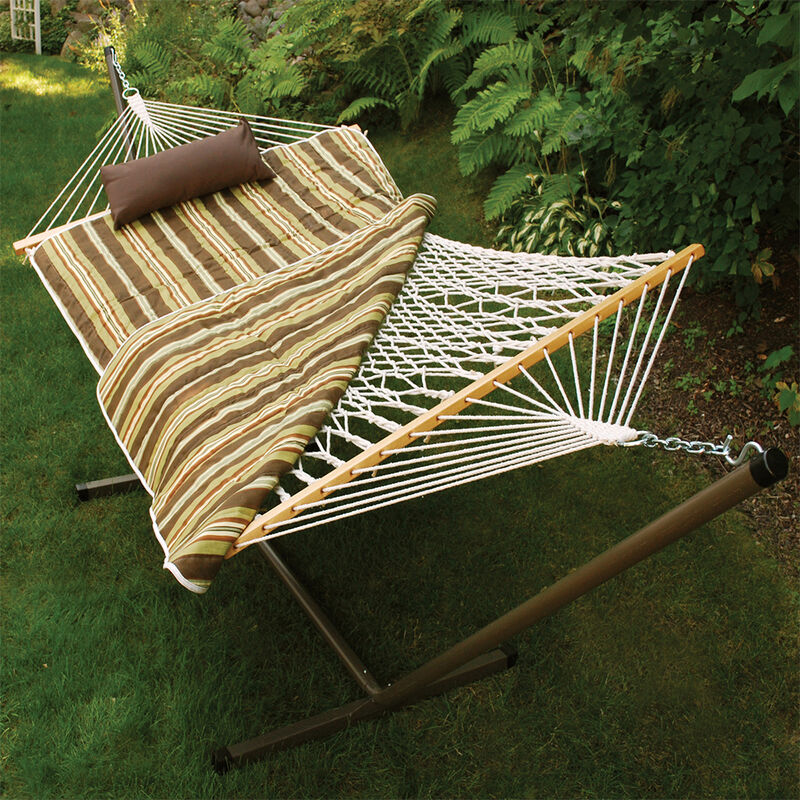 Algoma Rope Hammock, Stand, Pad, and Pillow Combination image number 17
