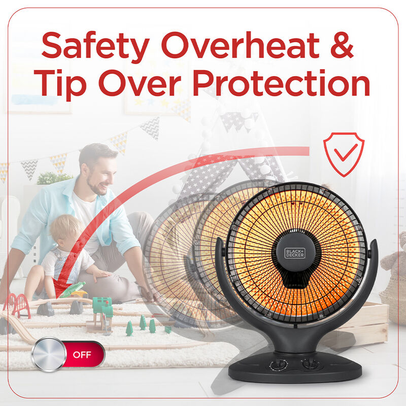 Black+Decker 800W Radiant Dish Heater image number 6