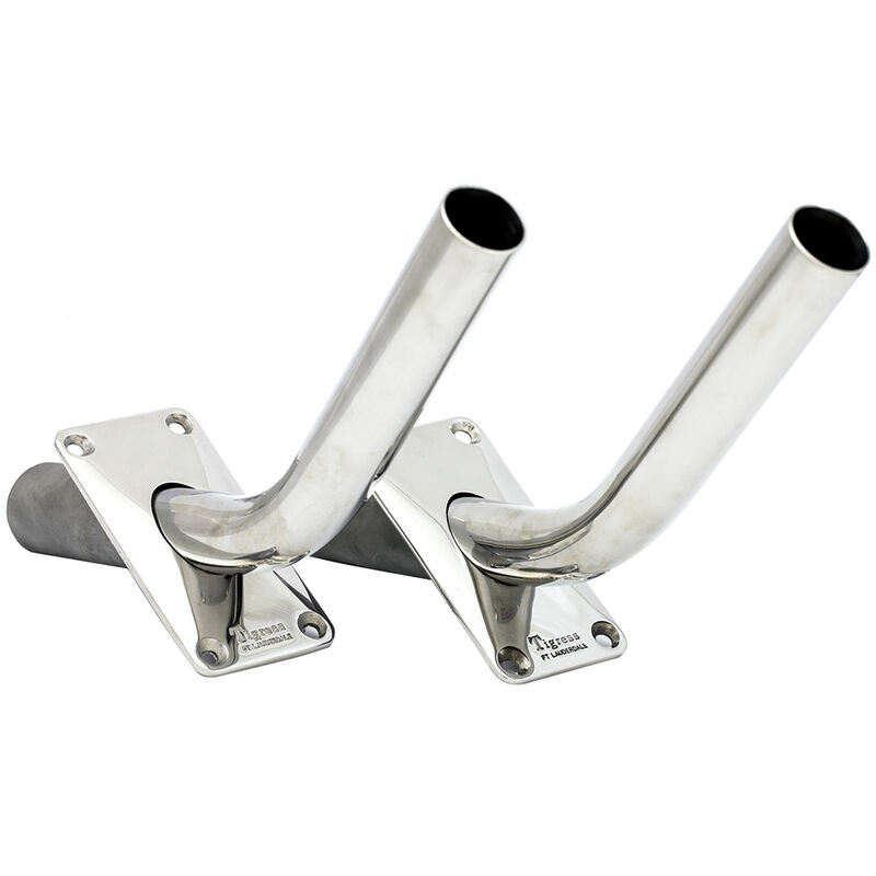 Tigress Cast Stainless Steel Gunnel-Mount Outrigger Holders, Pair 1-1/2" ID. image number 1