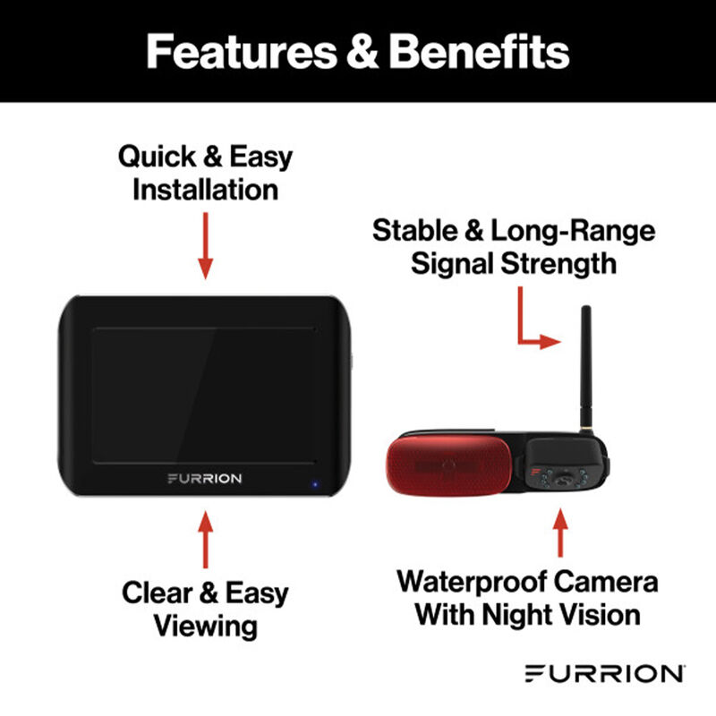 Furrion Vision S RV Backup Camera System with 5" Monitor - Rear Camera & LED Marker Light image number 2