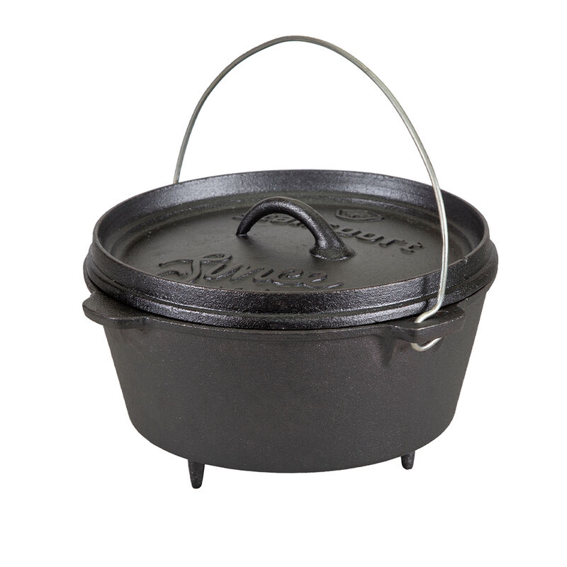 Stansport 4-Quart Pre-Seasoned Cast Iron Dutch Oven with Legs image number 1