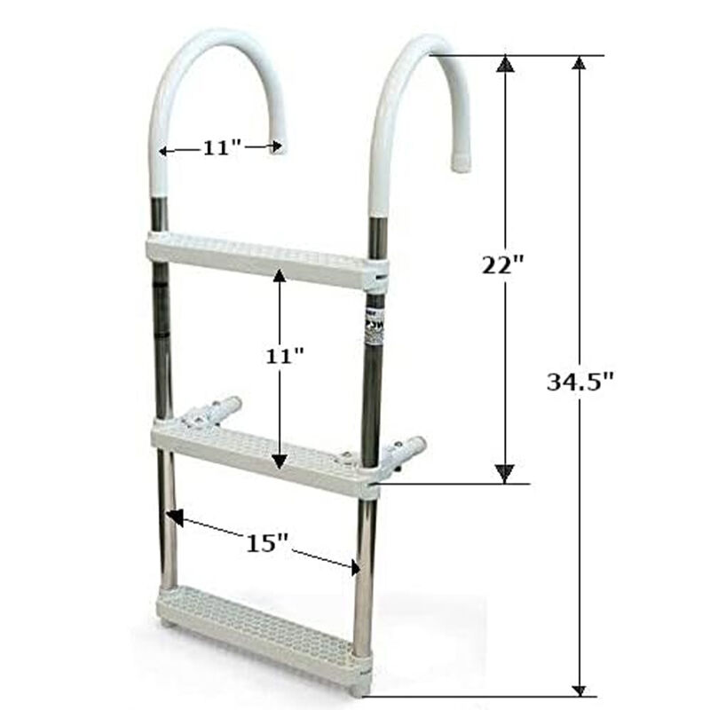 Dotline Gunwale Hook Ladder, 3-Step image number 2
