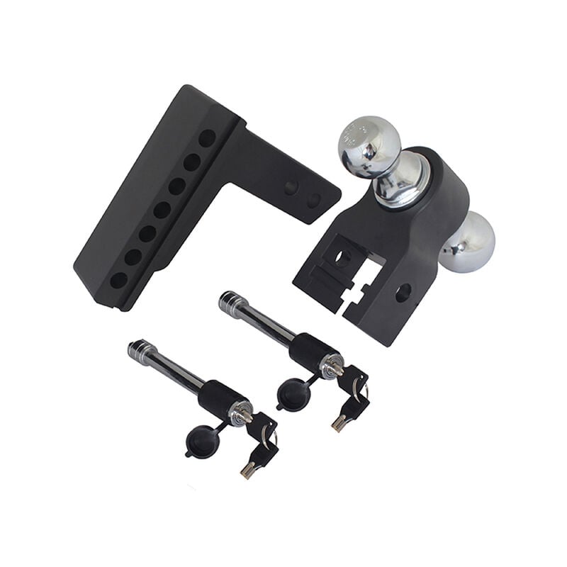 Trailer Valet Blackout Series 10,000 lbs Adjustable Drop Hitch with 2 inch and 2-5/16 inch Ball image number 16