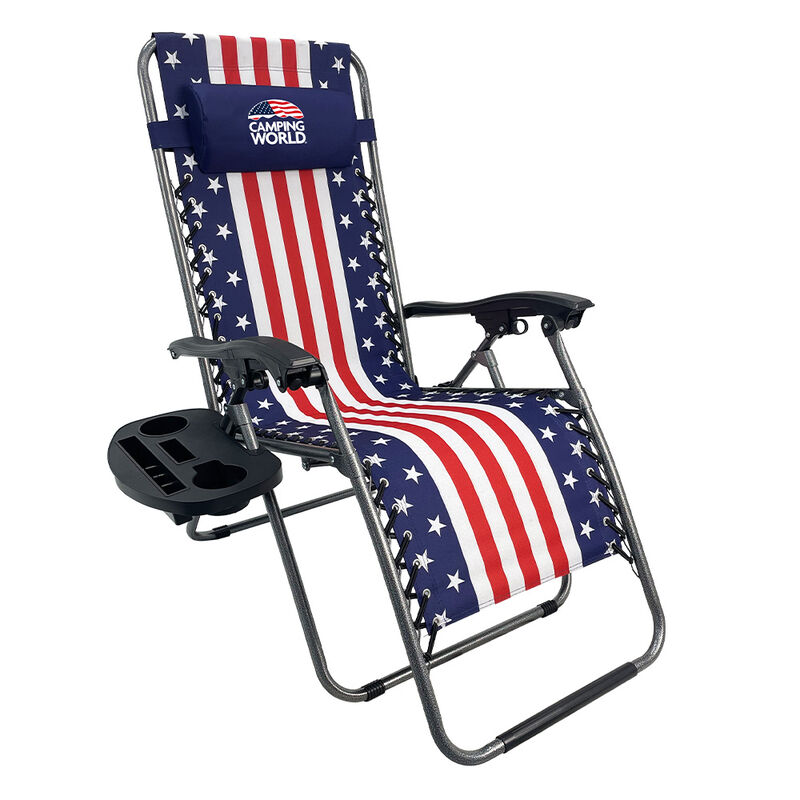 Camping World Flag Everyday Zero Gravity Chair - Red/White/Blue