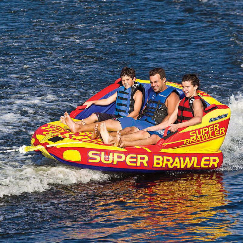 Gladiator Super Brawler 3-Person Towable Tube With Lightning Valve image number 2