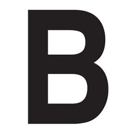 Hardline 3" Individual Black Letter, B