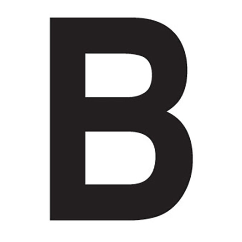 Hardline 3" Individual Black Letter, B image number 1