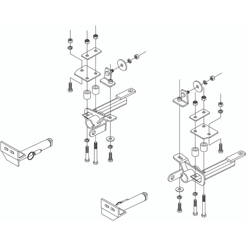 Roadmaster Crossbar Style Baseplate Kit&mdash;2002-2007 Jeep Liberty ( 521423-4) image number 2