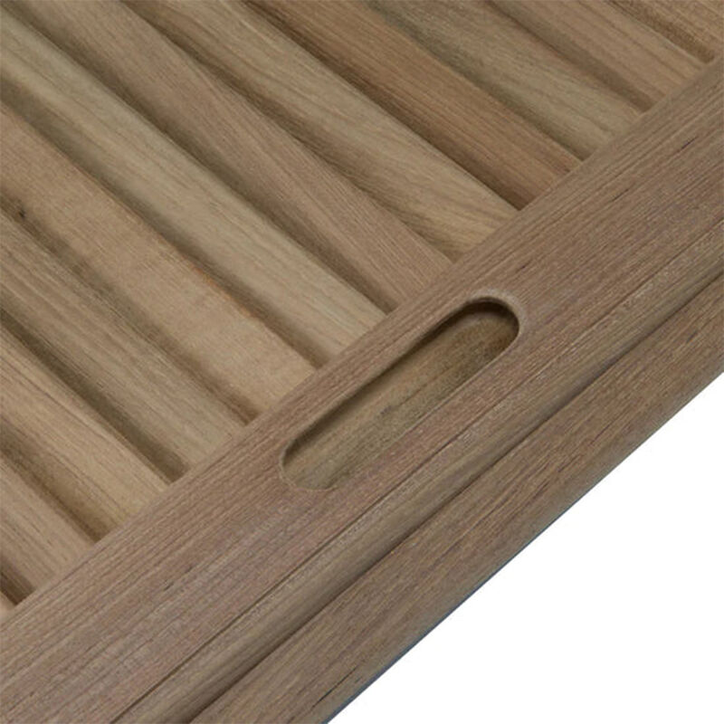 Whitecap Teak 15" x 20" Louvered Door & Frame, Left-Hand Opening image number 3