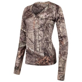 Huntworth Women&rsquo;s Bird&rsquo;s Eye Mesh Long-Sleeve Shirt, Hidd&rsquo;n Camo