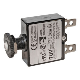 Blue Sea Push-Button Reset-Only Quick-Connect Thermal DC Circuit Breaker, 7A