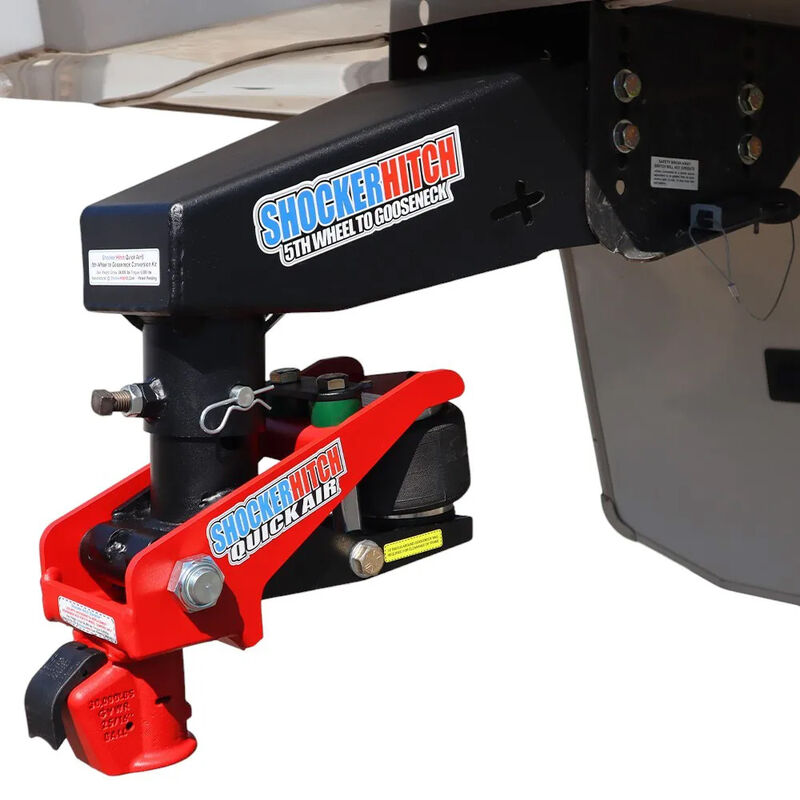Shocker Hitch Quick Air 5th Wheel to Gooseneck Demco Coupler Conversion Kit, Fits Lippert 1621, 0719, Rhino Box, without Chain Kit
